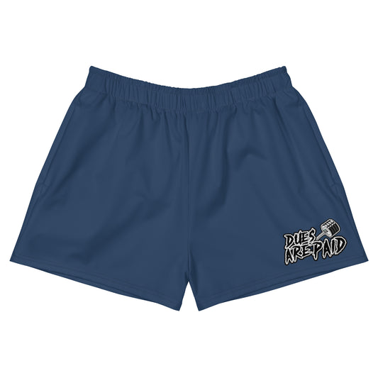DUES ARE PAID Unisex 2.5" Inseam Shorts (blue)