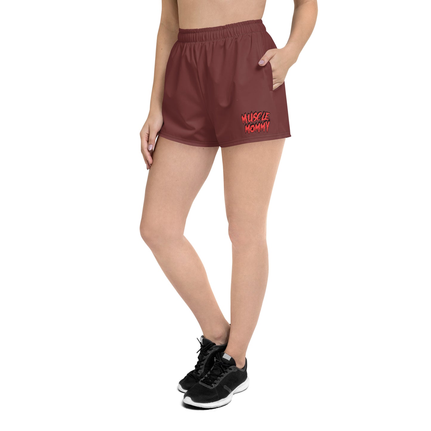 MUSCLE MOMMY Women’s Unisex 2.5" Inseam Shorts (red)