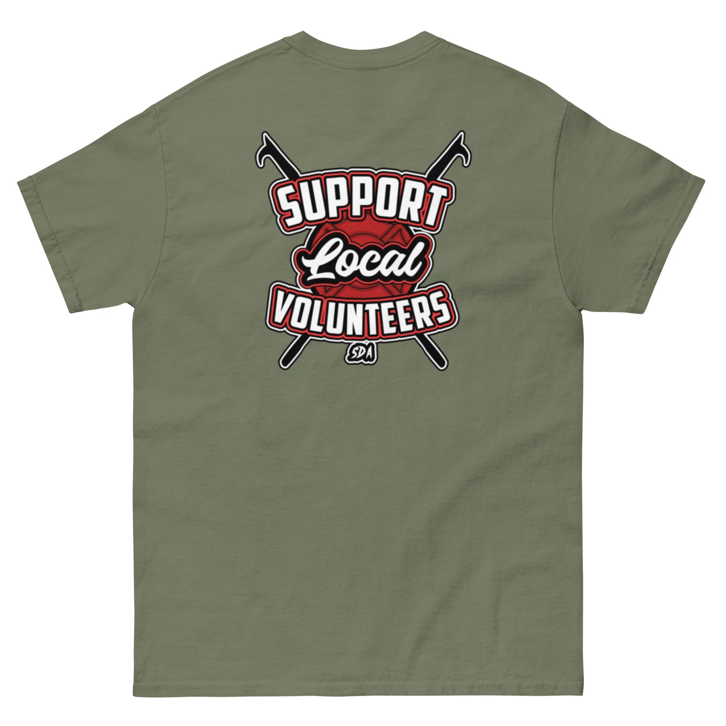 Support Volunteers Shield and Spears classic tee