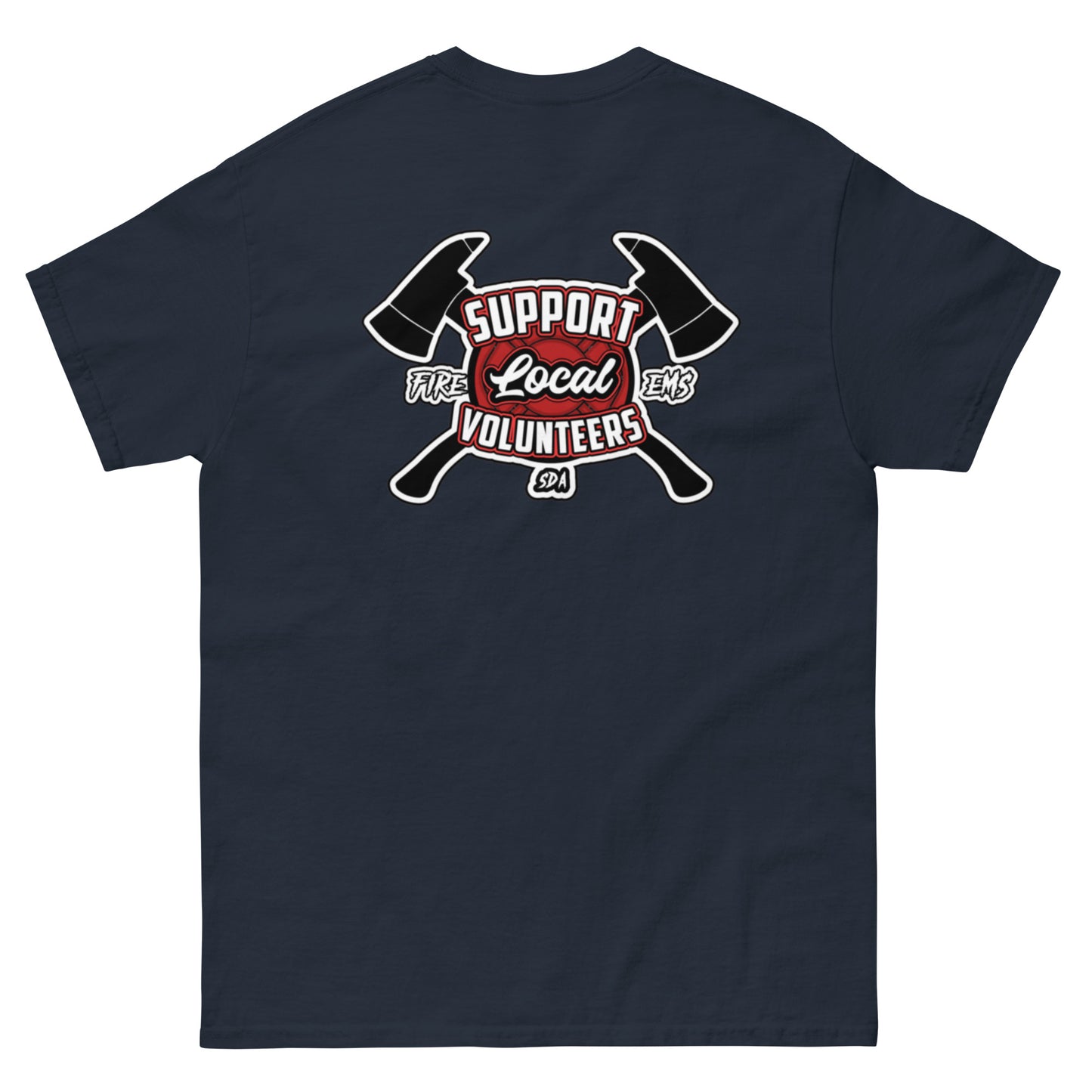 Support Volunteers Shield and Axes classic tee