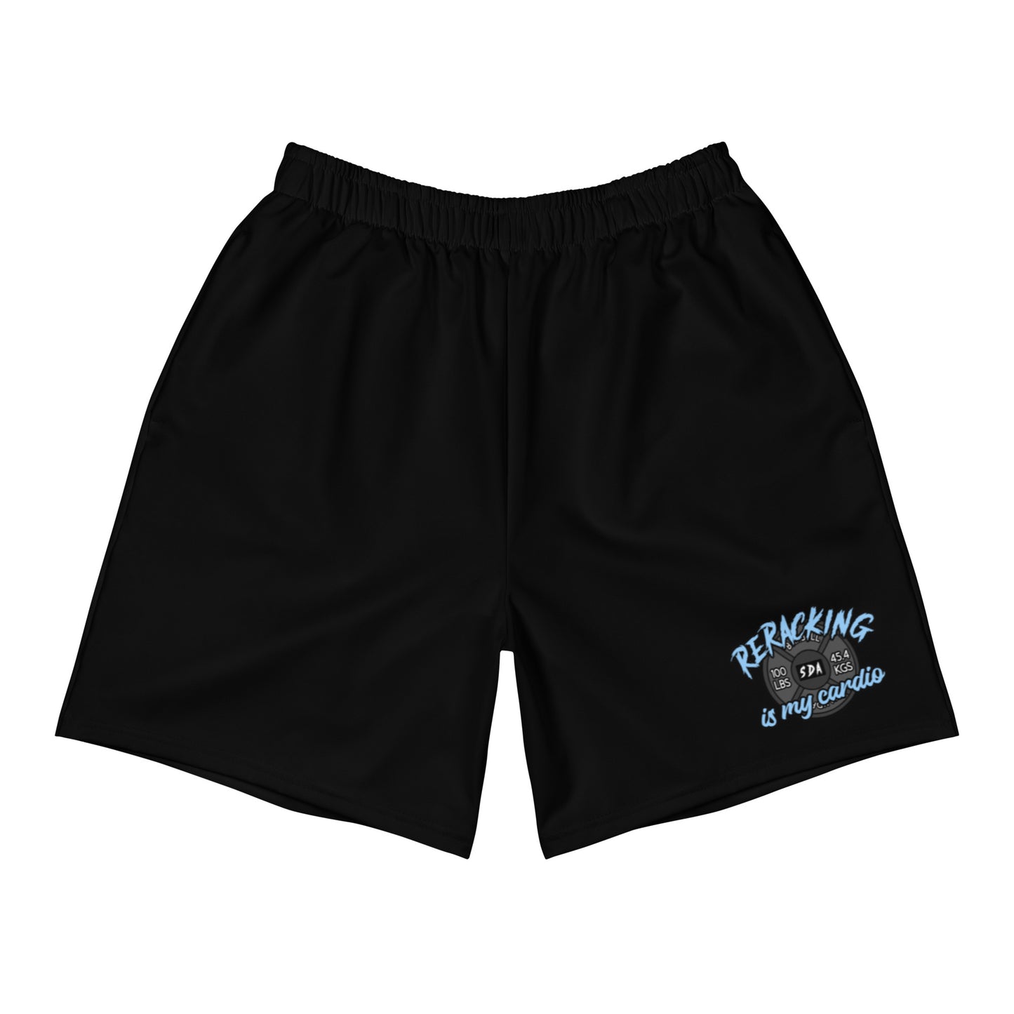 RERACKING CARDIO Unisex Athletic 6.5" Inseam Shorts (black)