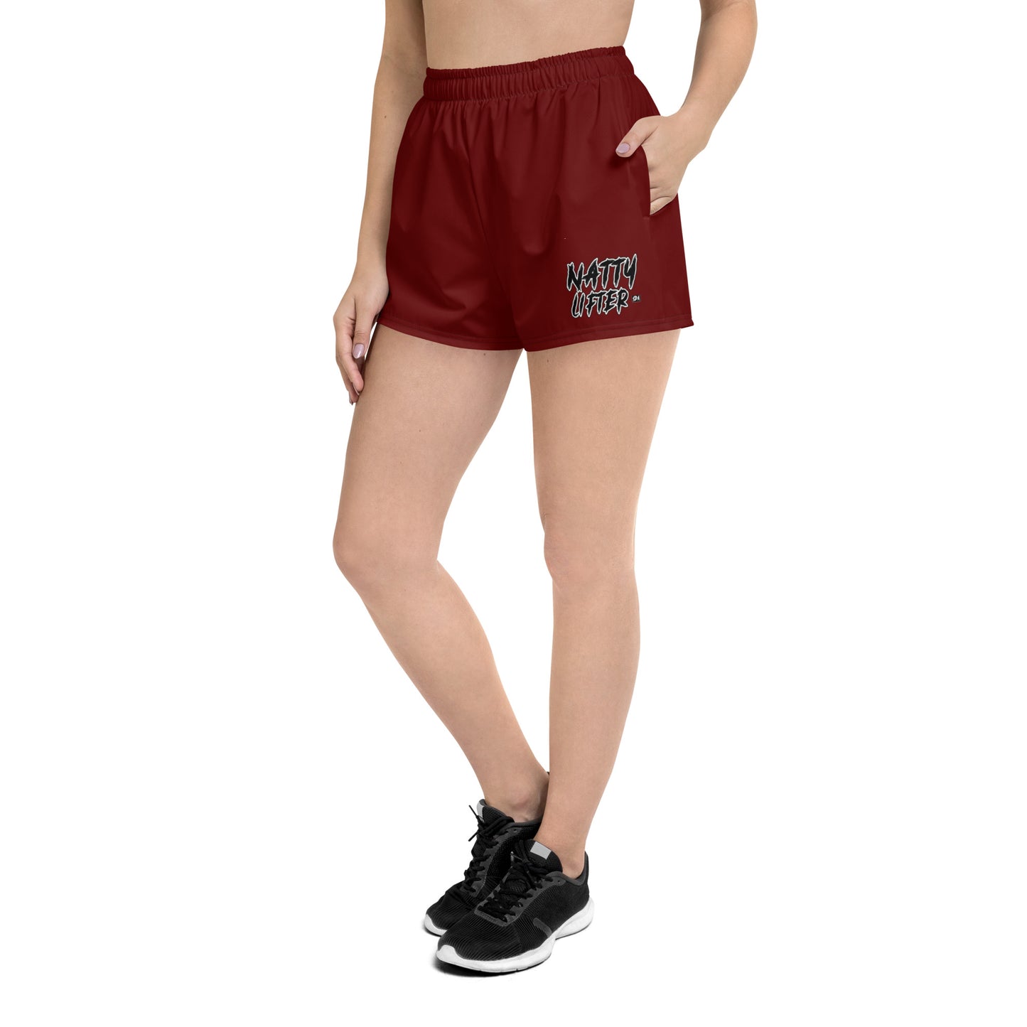 NATTY LIFTER Unisex 2.5" Inseam Shorts (dark red)