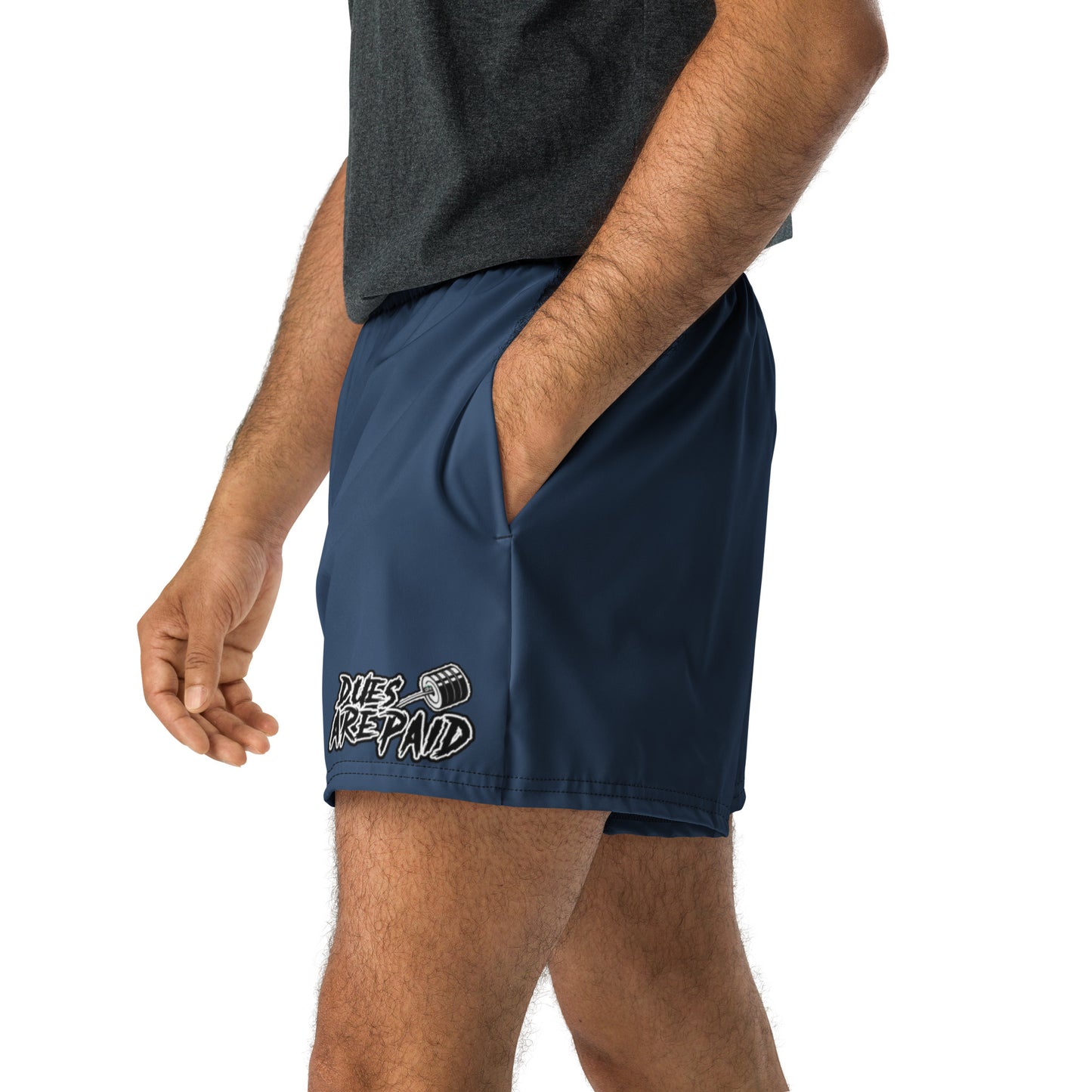 DUES ARE PAID Unisex 2.5" Inseam Shorts (blue)