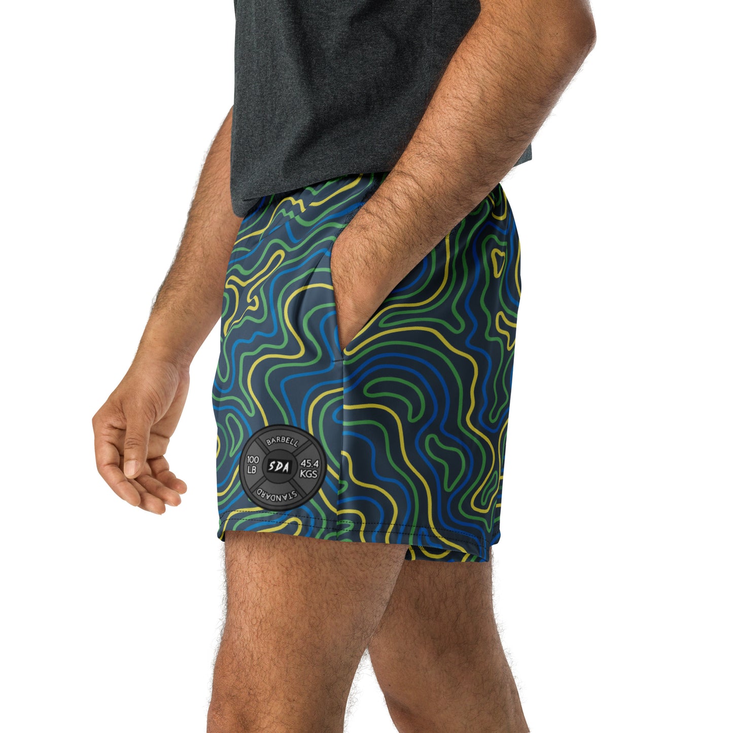 HEAVY CIRCLE Unisex 2.5" Inseam Shorts (color topo)