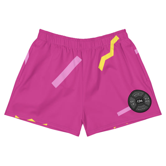 HEAVY CIRCLE Unisex Athletic 2.5" Inseam Shorts (pink confetti)