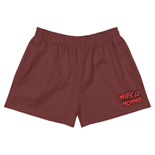 MUSCLE MOMMY Women’s Athletic Shorts (red)
