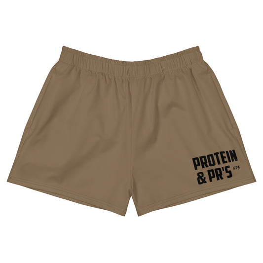 PROTEIN AND PRS Women’s Athletic Shorts (desert tan)