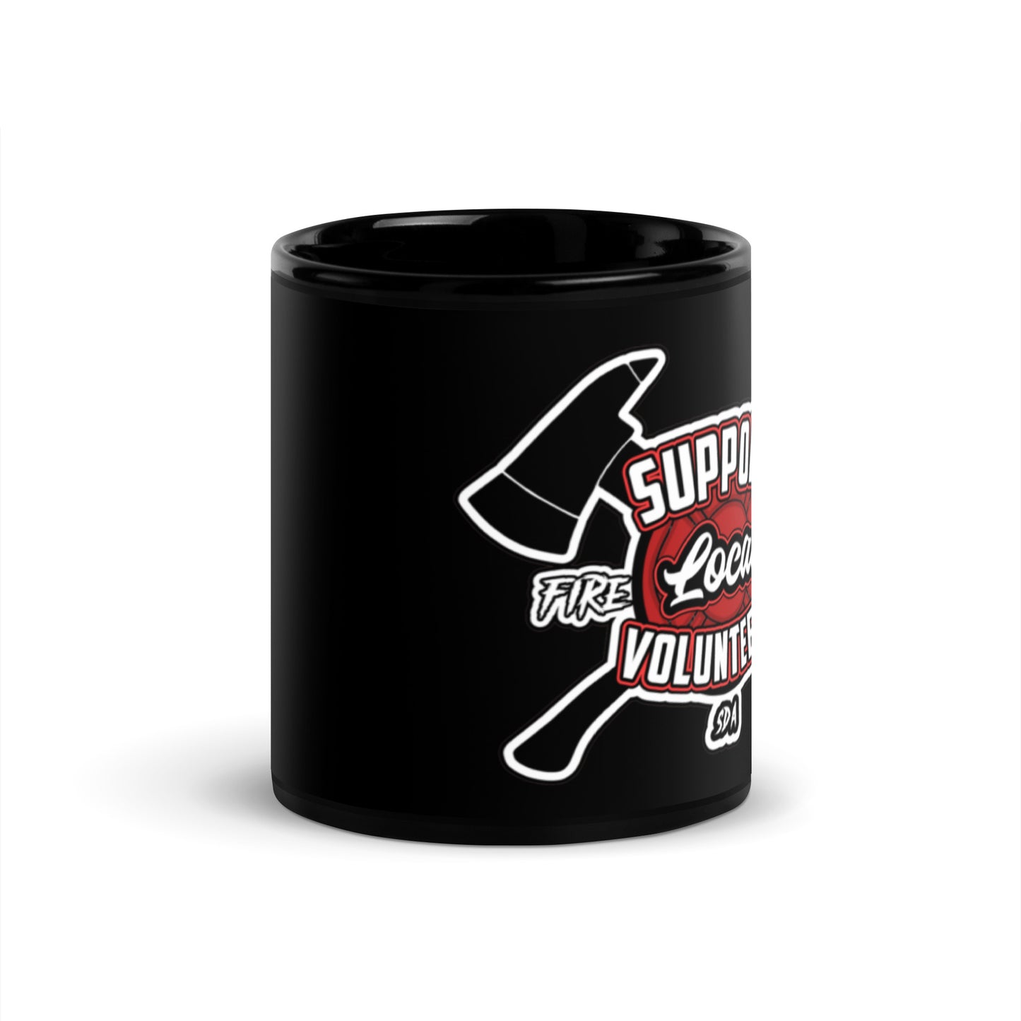 Support Local Caffeine Addicts Black Glossy Mug