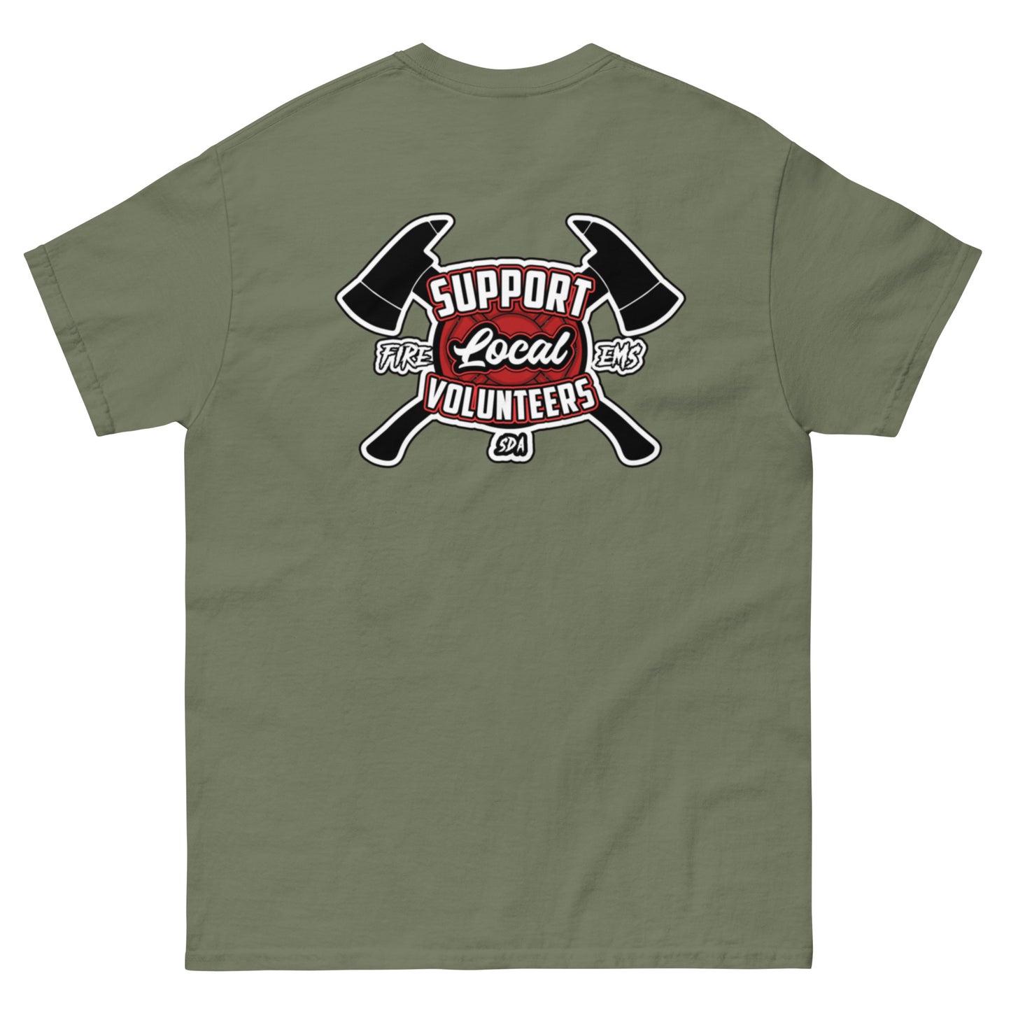 Support Volunteers Shield and Axes classic tee